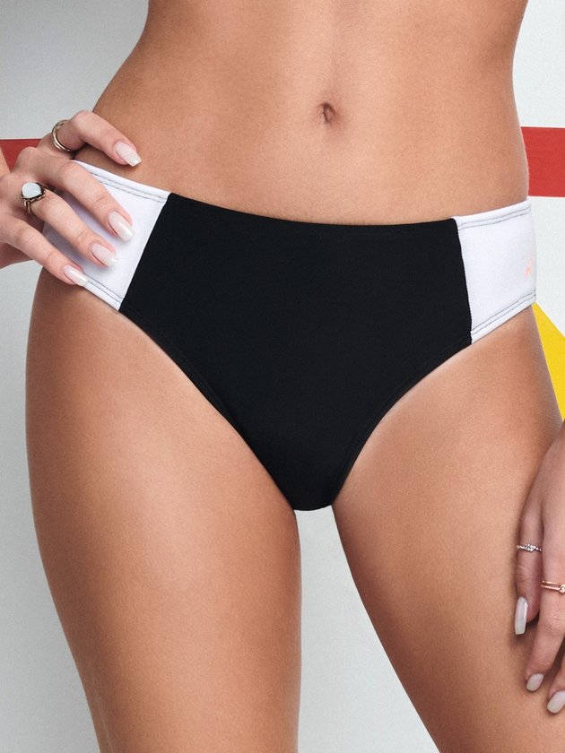 conjunto biquini com ziper preto e neon authoria v0020 calcinha