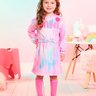vestido infantil tie dye rosa mini fashion momi