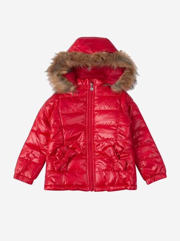 jaqueta infantil menina doudoune vermelha momi frente