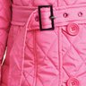 jaqueta doudoune infantil menina rosa momi cinto