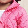 jaqueta doudoune infantil menina rosa momi gola