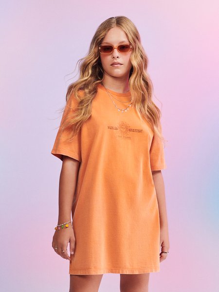 Vestido T-dress Laranja