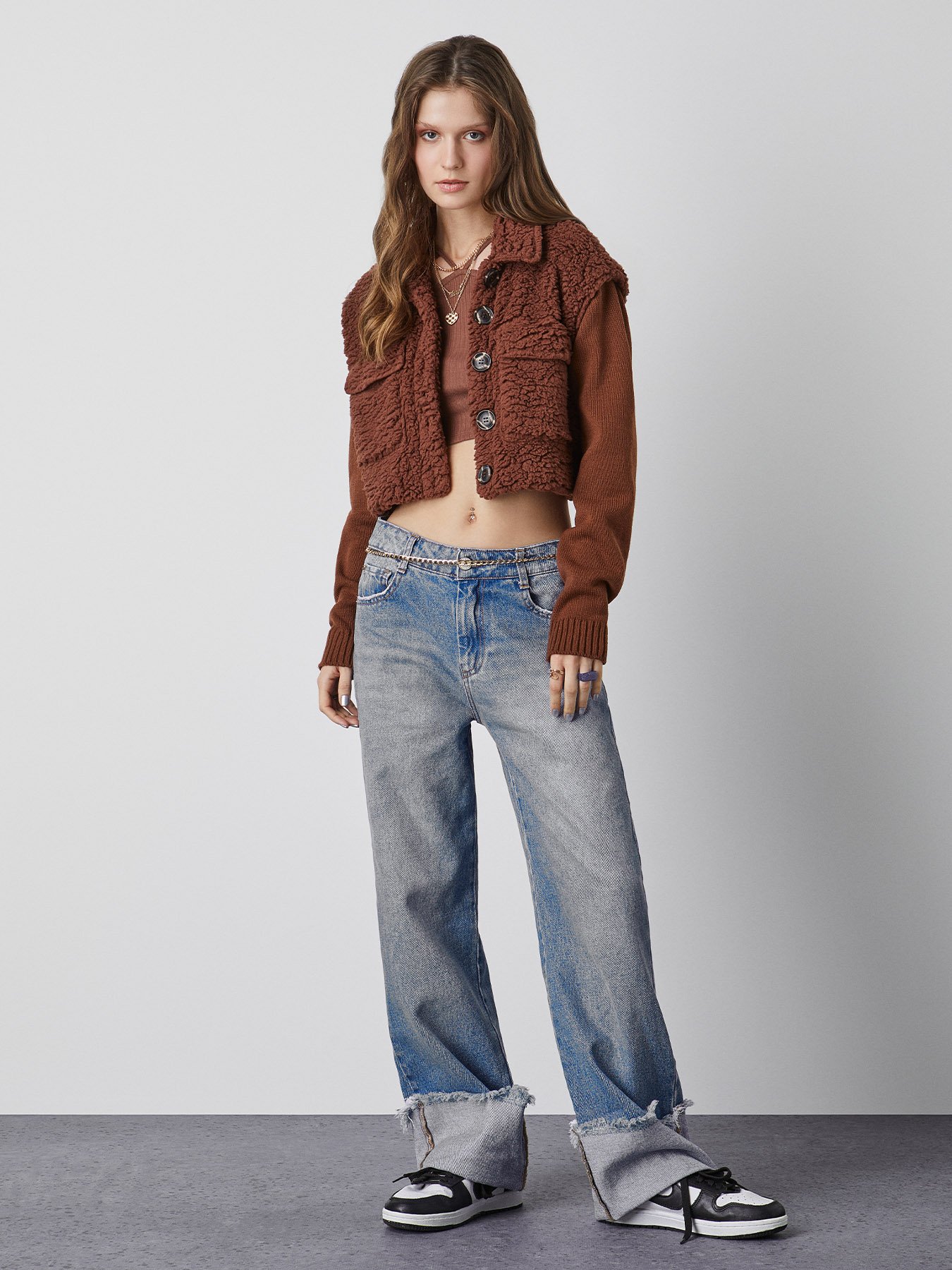 Casaco Cropped de Pelo