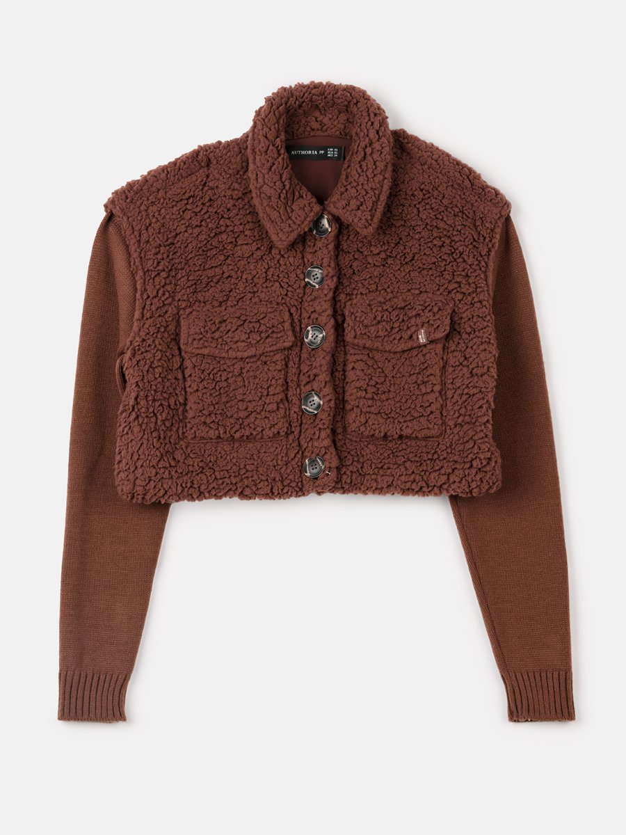 Casaco Cropped de Pelo