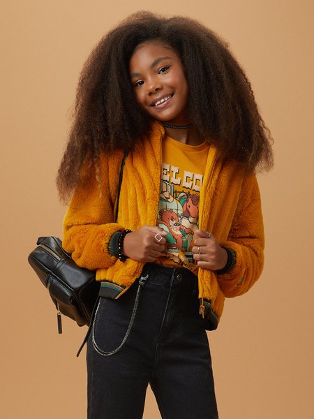 Casaco Mostarda Peluciado