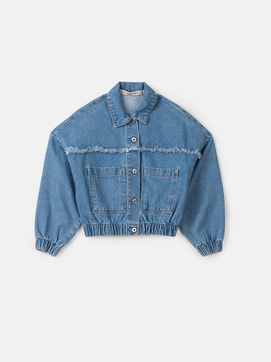 Jaqueta Jeans Com Desfiado