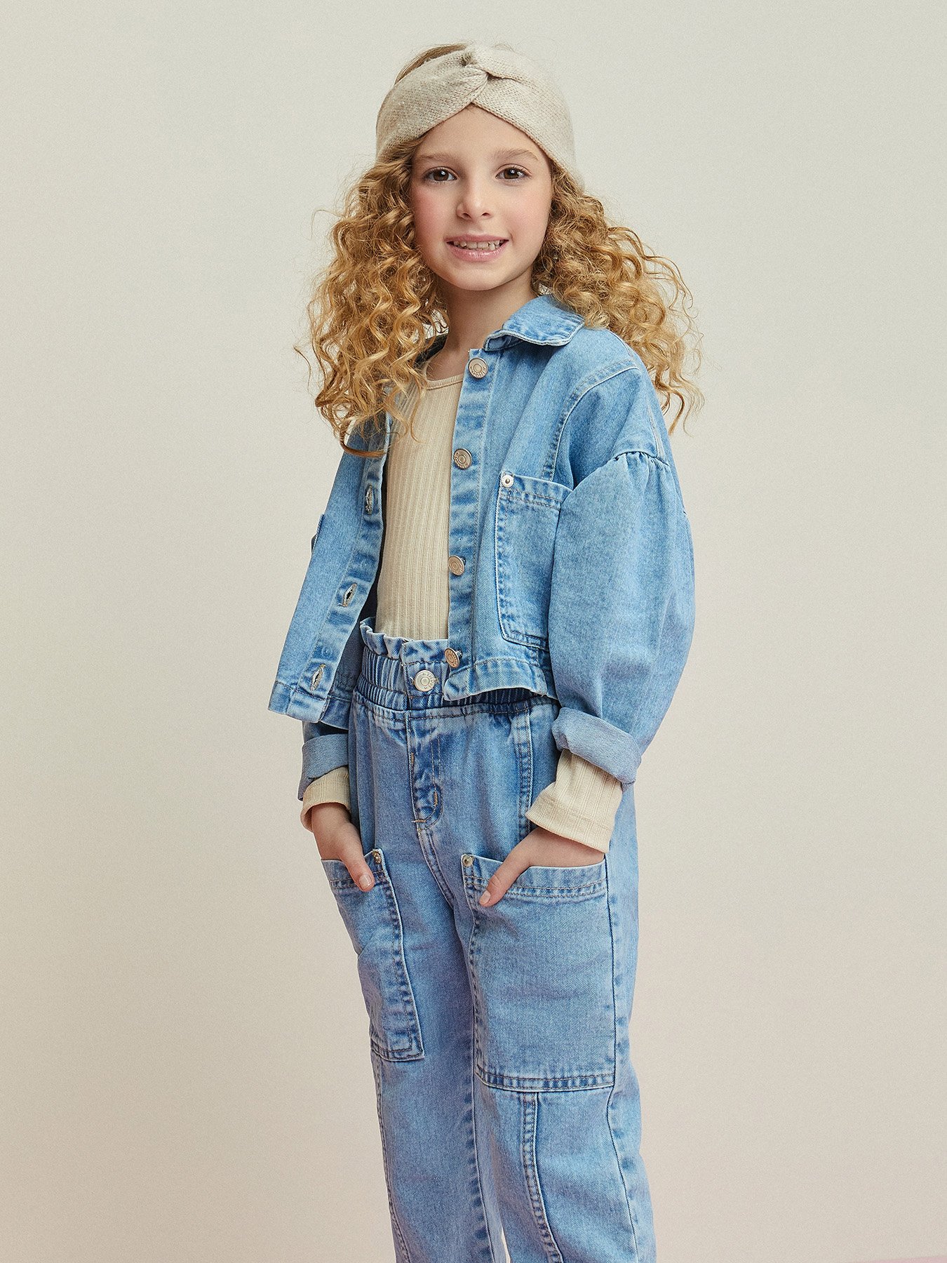 Jaquetinha jeans deals infantil