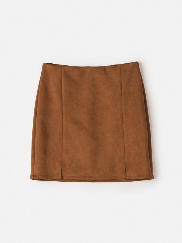 Saia Marrom Saia De CamurÃ§a Preta Saia De Camurça