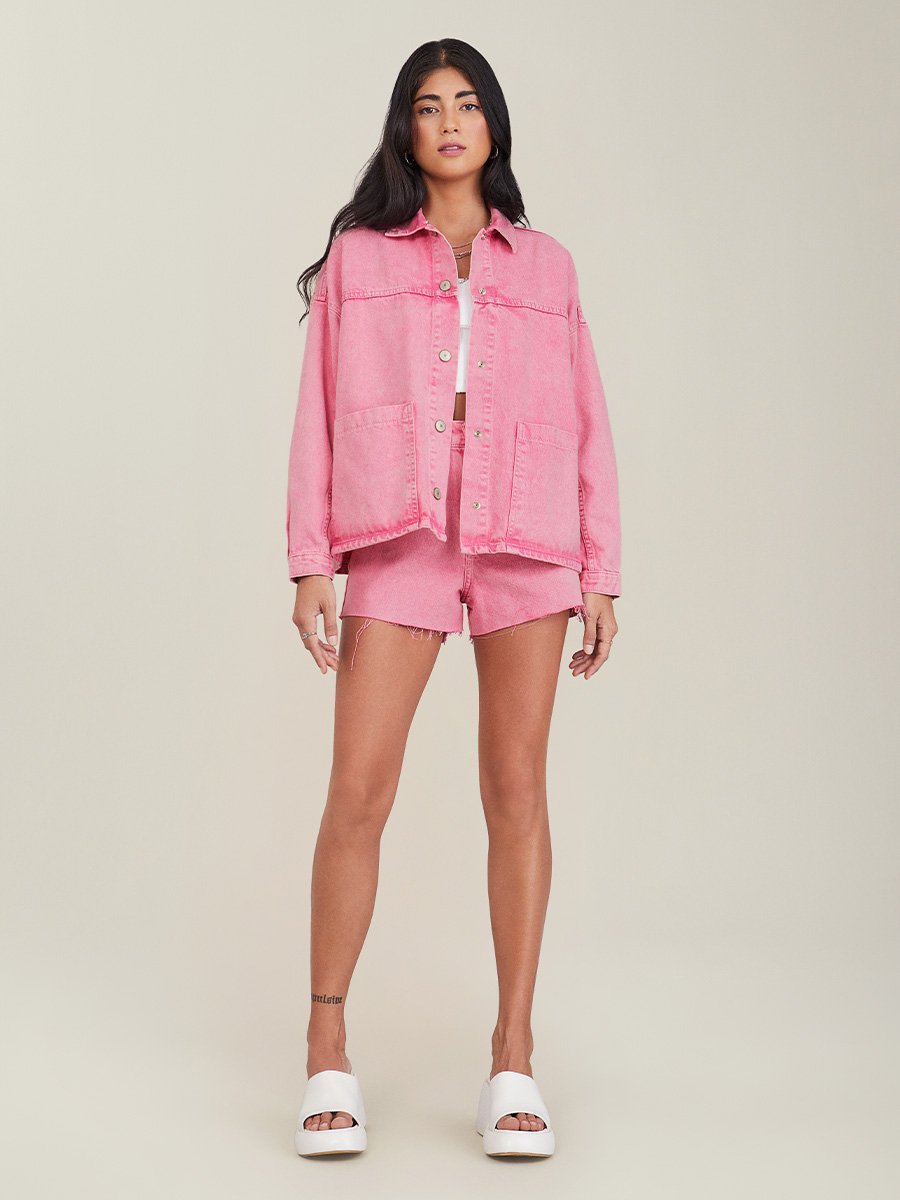 Jaqueta de Sarja Rosa