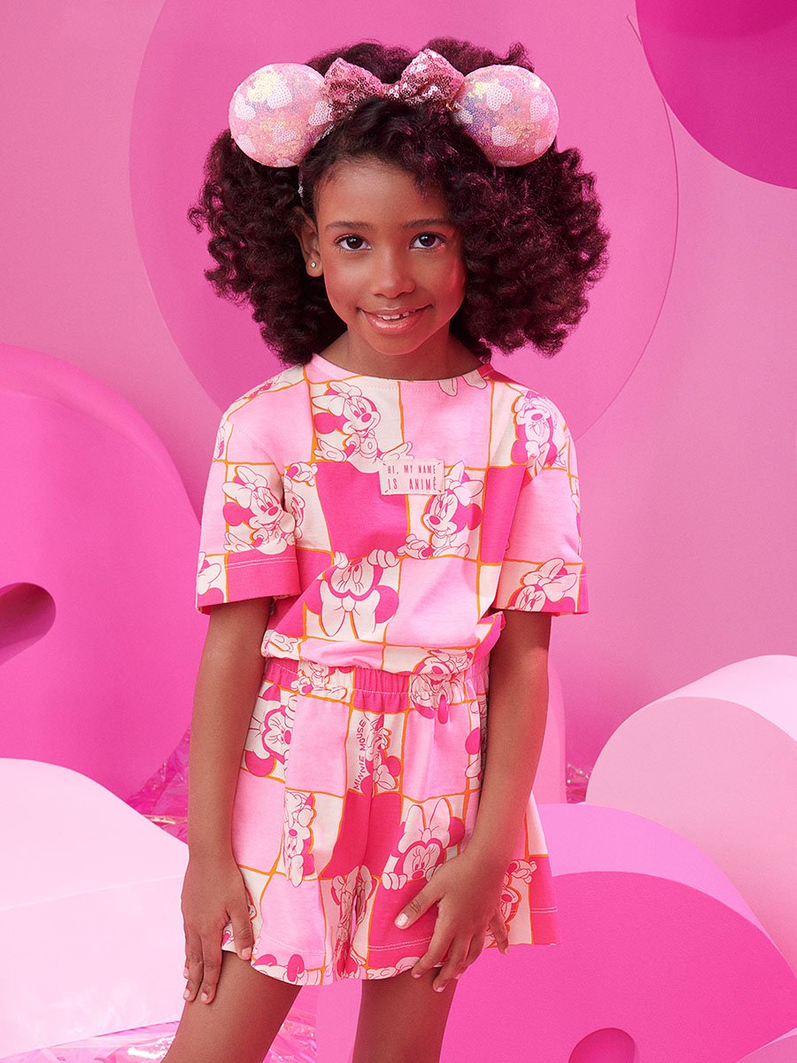 Macaquinho Grid Minnie Mouse