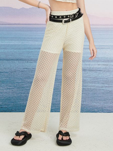 Calça de Tricot Creme