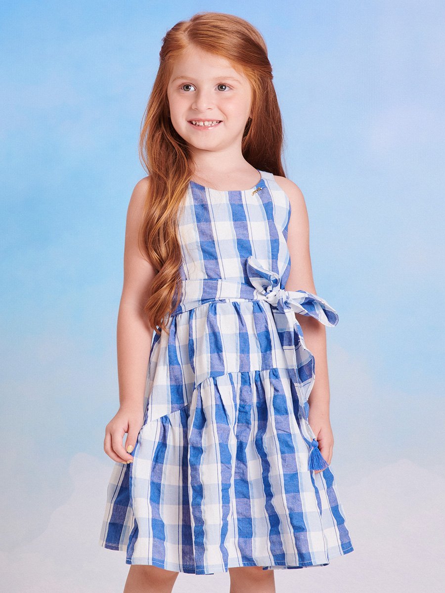Vestido Xadrez Azul