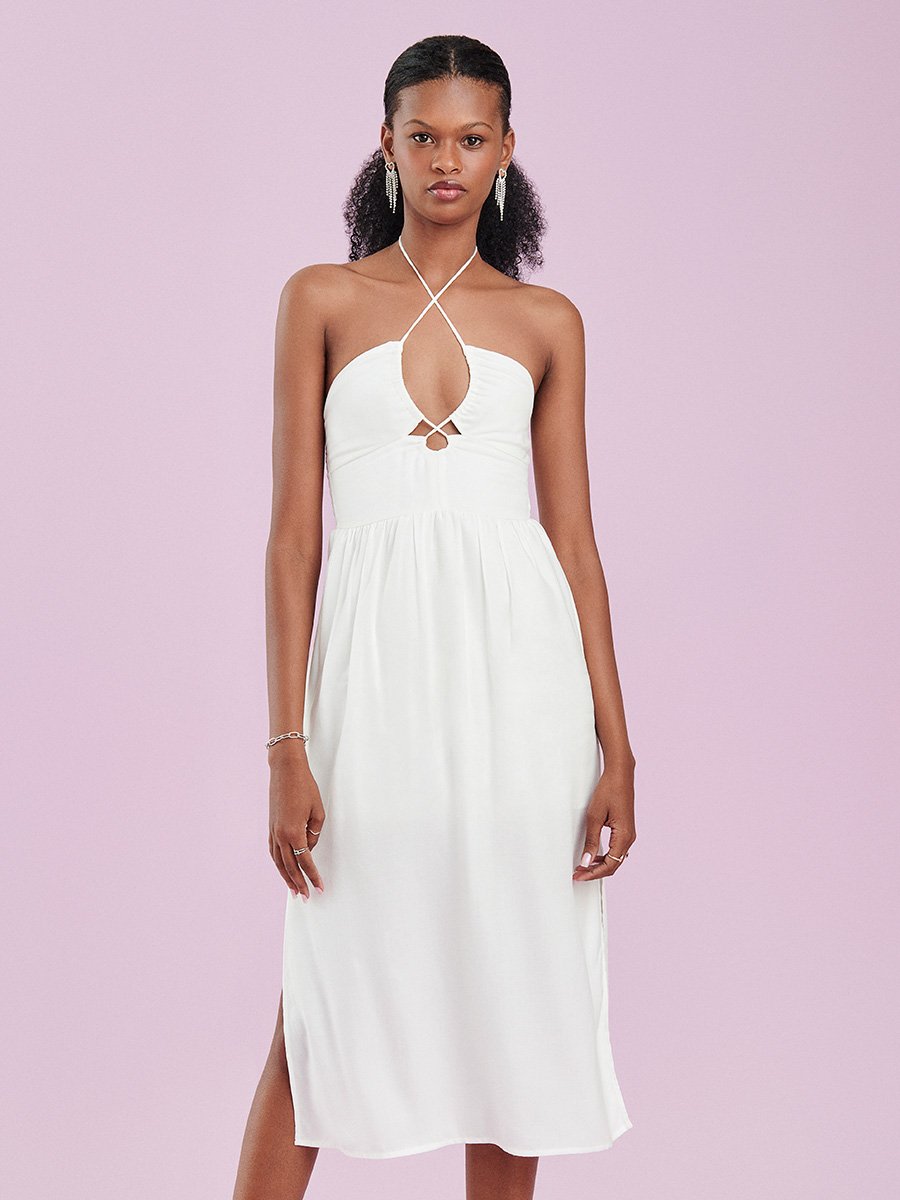 Vestido Midi Off White