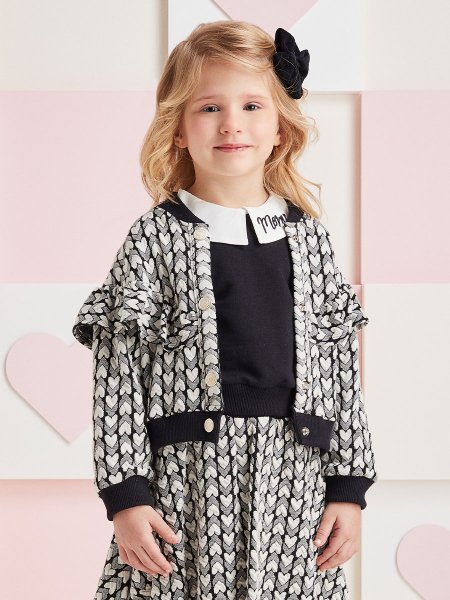 Jaqueta Jacquard Corações