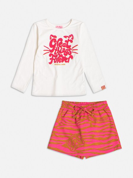 Conjunto Blusa e Short Saia Tigre