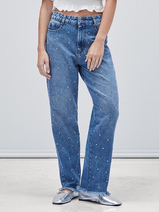 Calça Jeans com Brilho