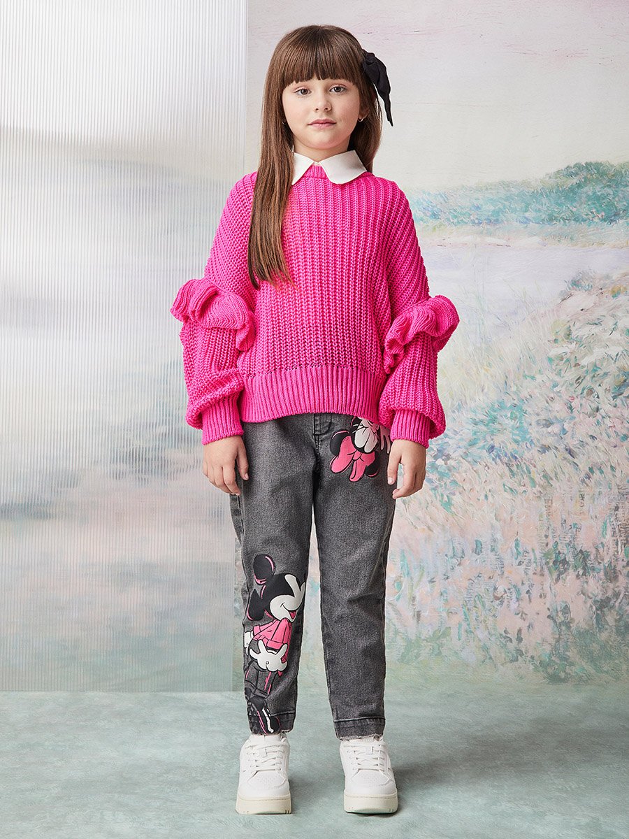 Calça Jeans do Mickey e Minnie