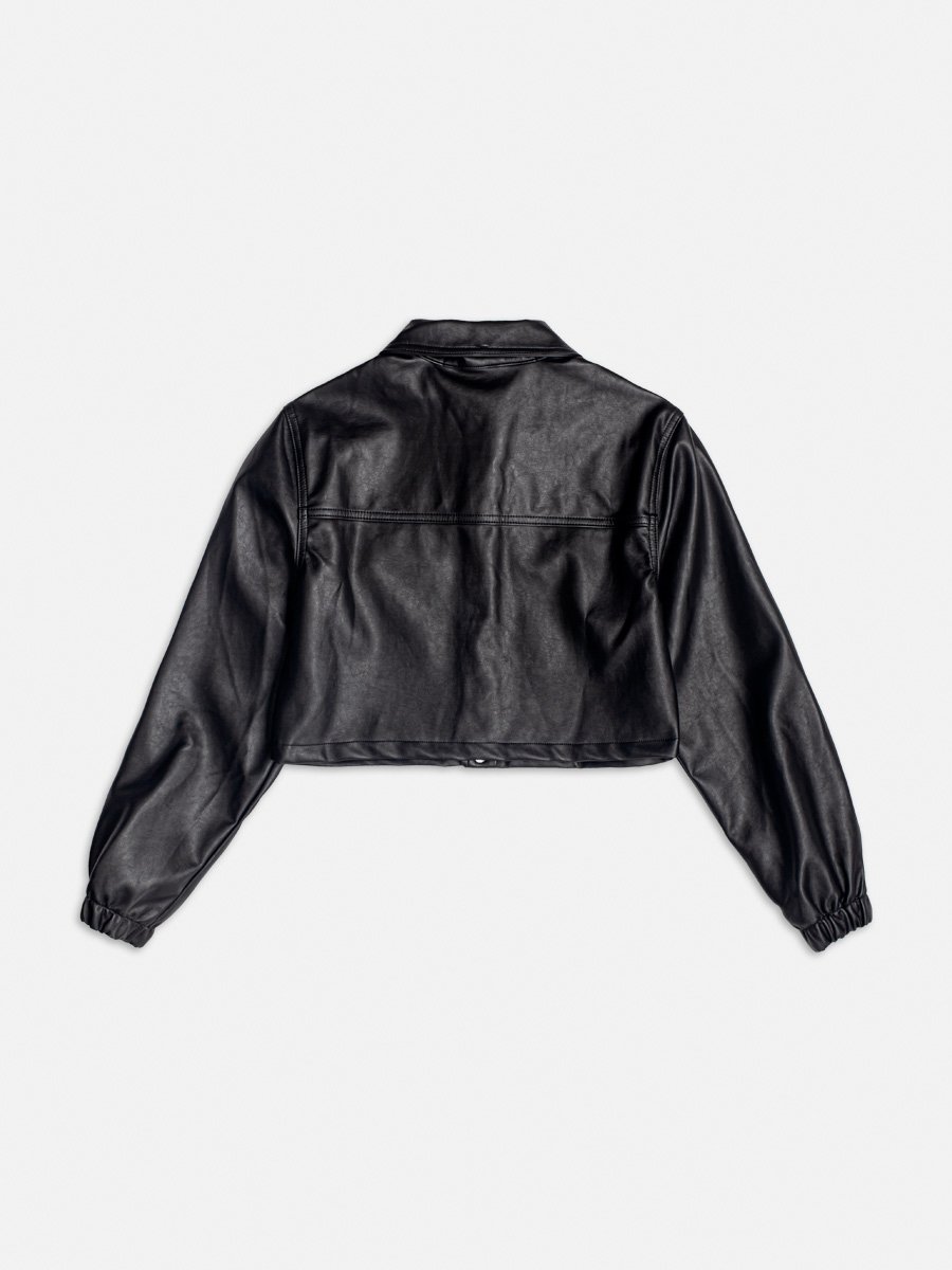 Jaqueta Black Fake Leather