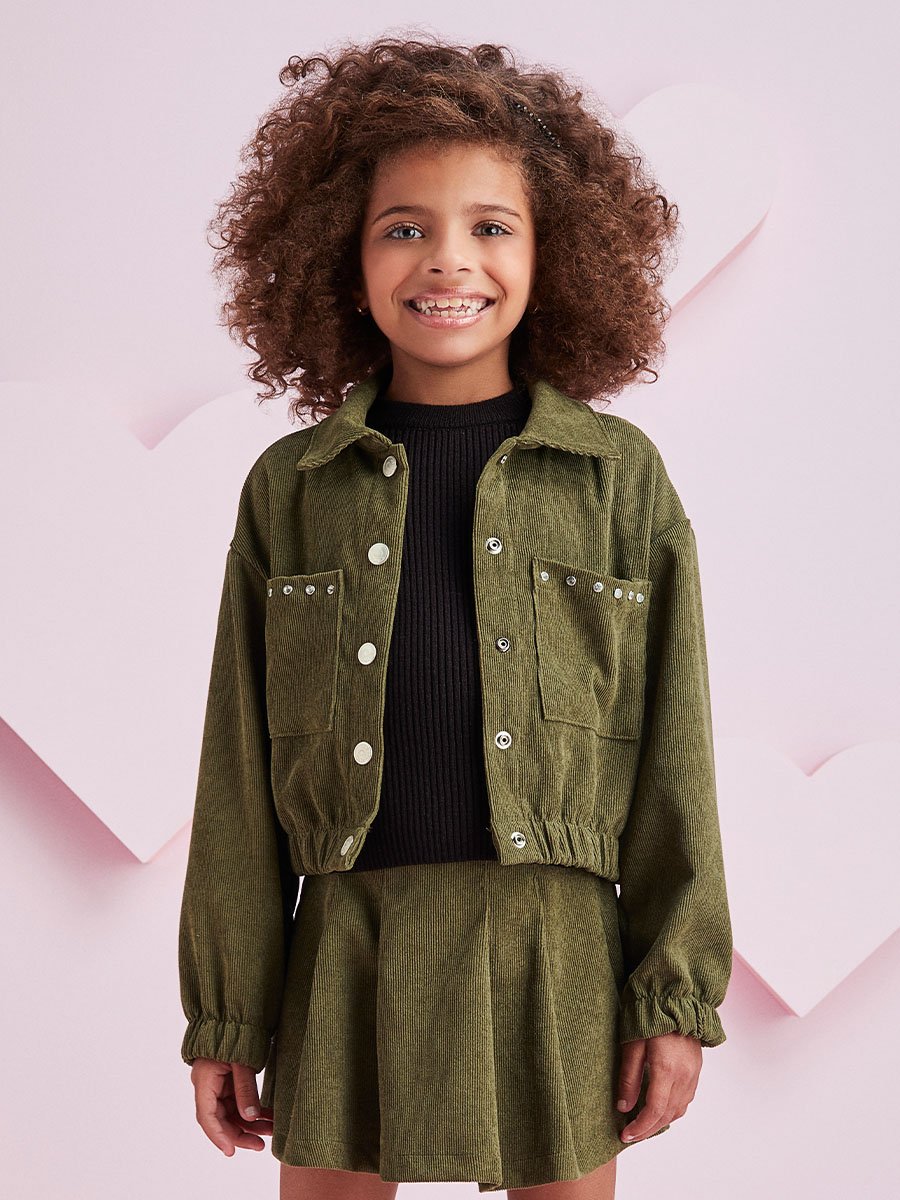 小物 munimuni Jaqueta Bomber Veludo Cotelê