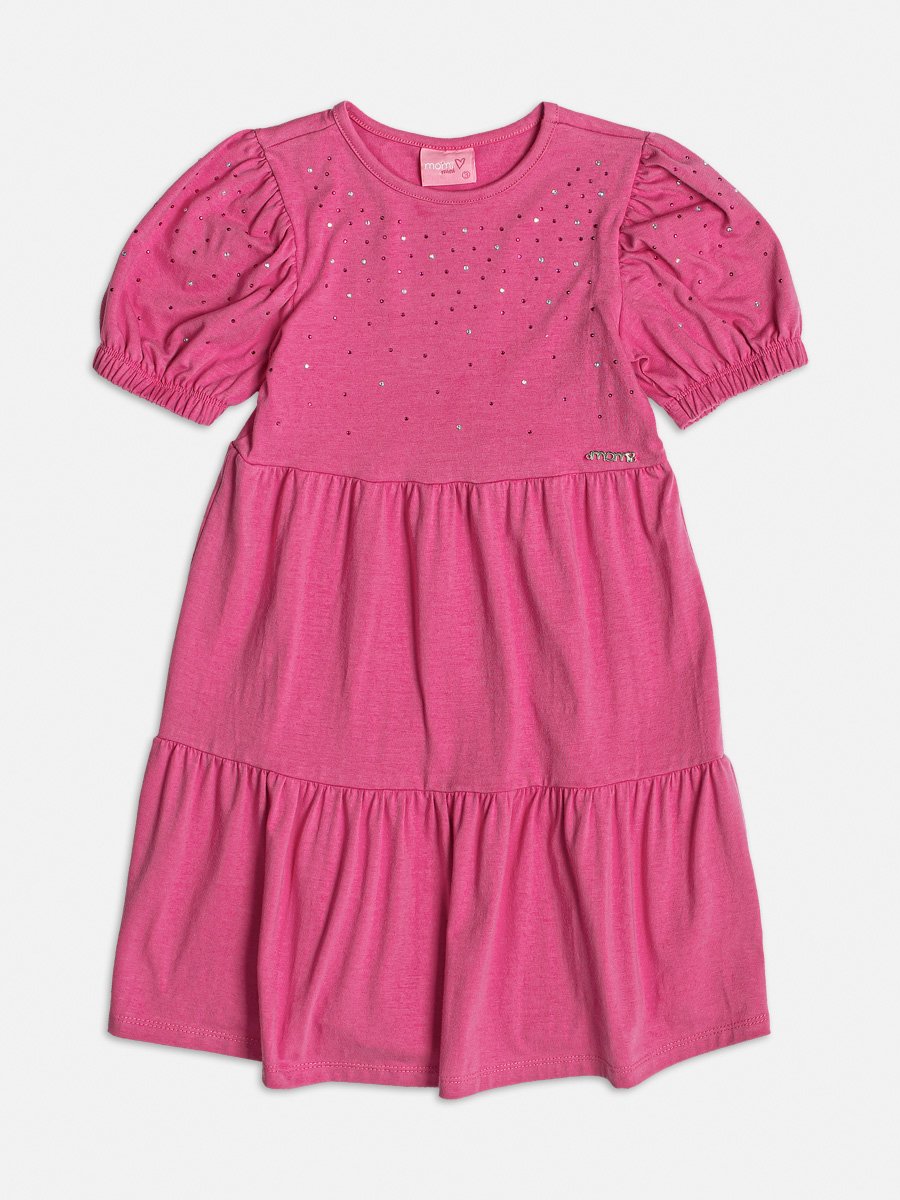 Vestido Pink com Strass