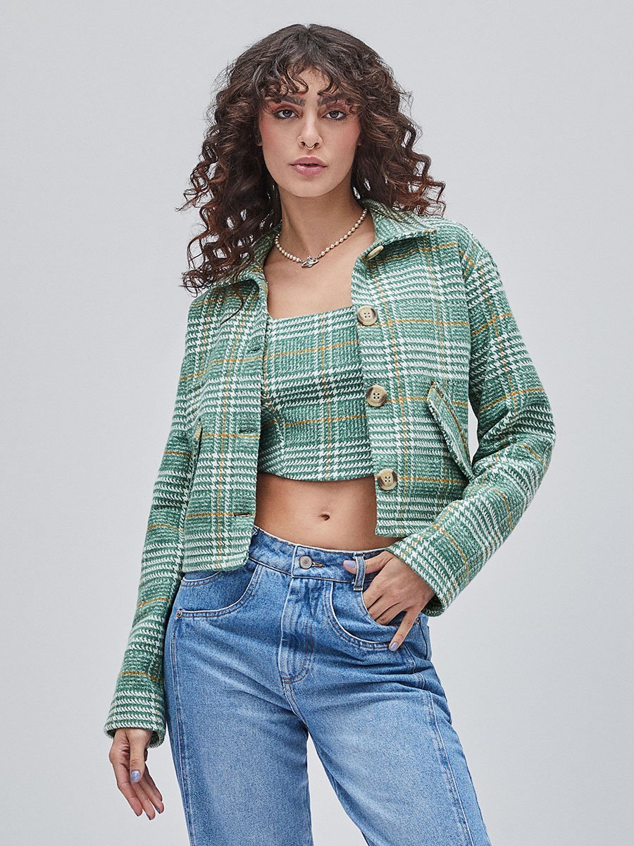 Jaqueta de Tweed Xadrez