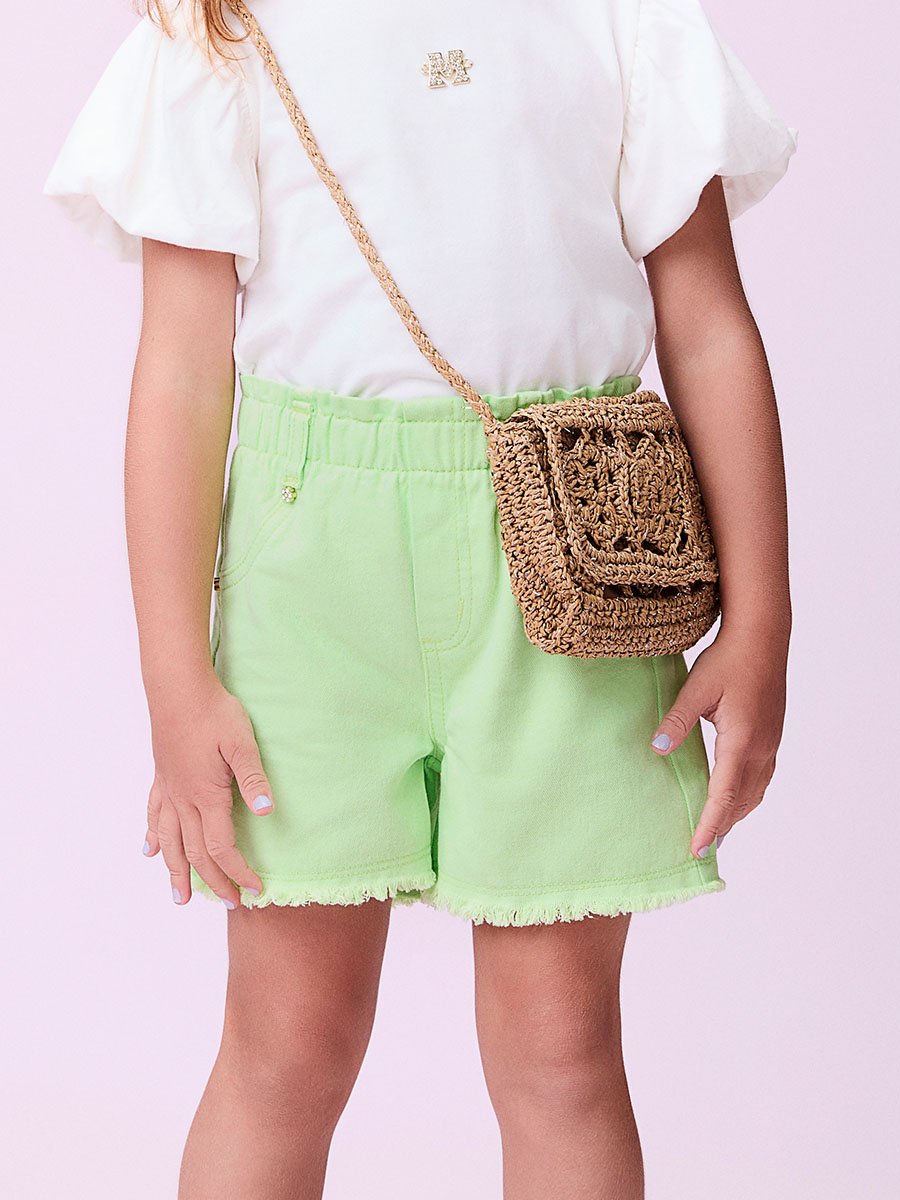 Short Jeans com Botões