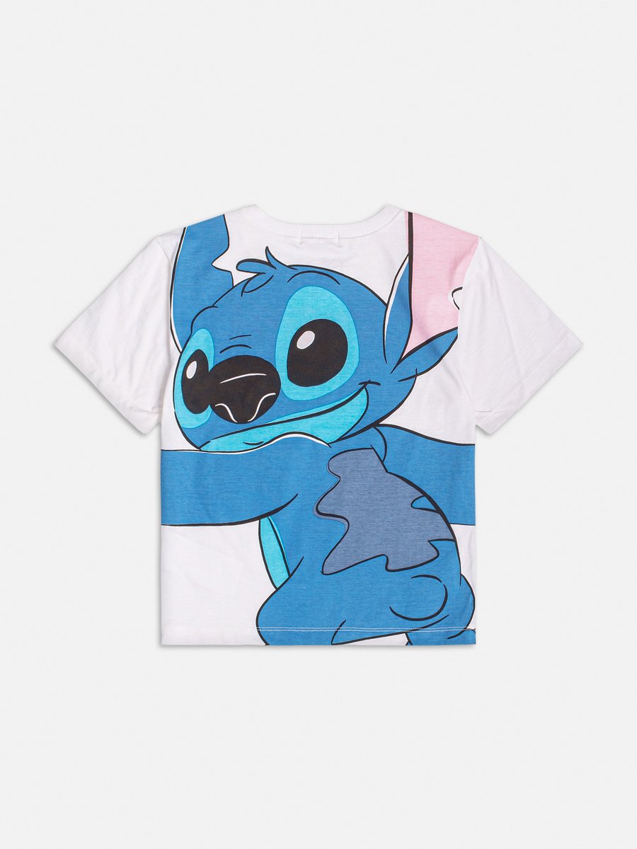 Blusa Off White com Estampa do Stitch