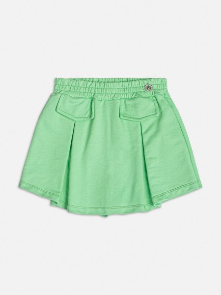 Short Saia Verde com Pregas