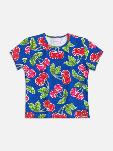 Blusa com Estampa de Cerejas
