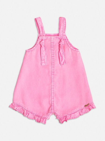 Jardineira Sarja Rosa Neon