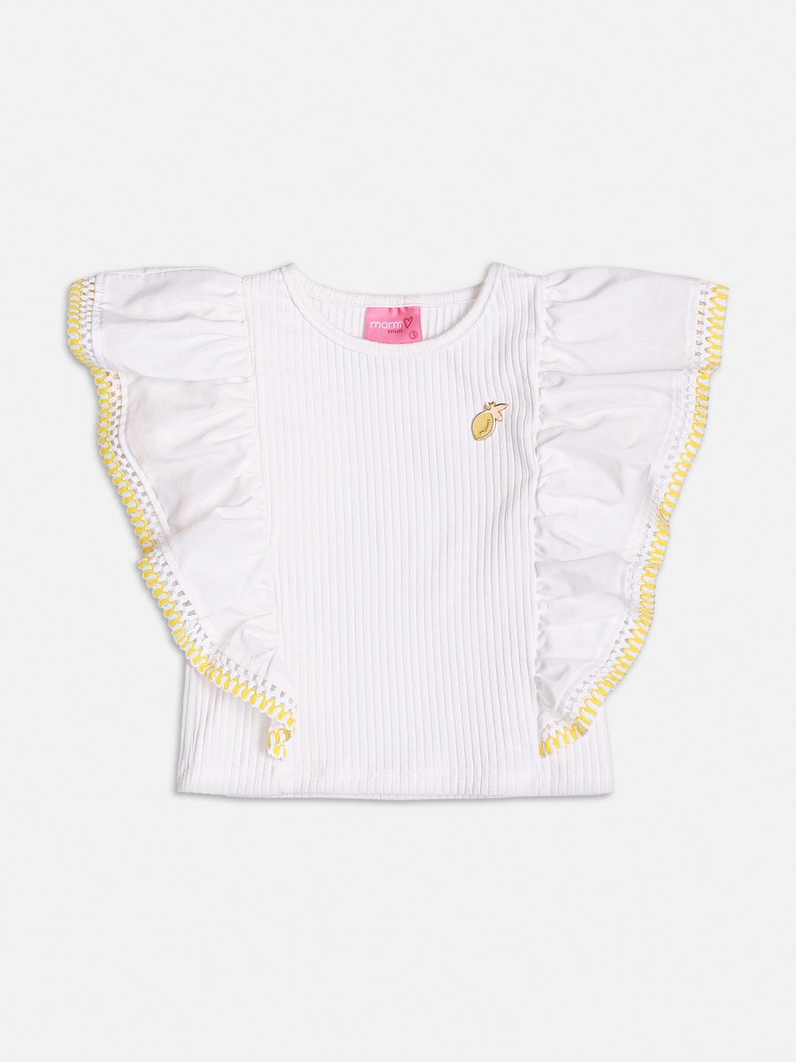 Blusa com Babado e Patch de Limão