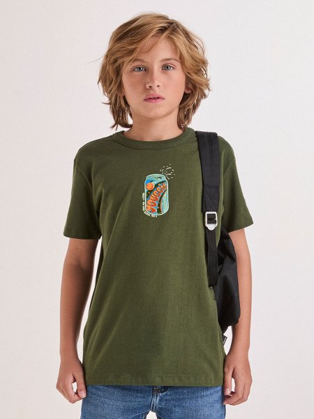 Camiseta Verde com Estampa Juice