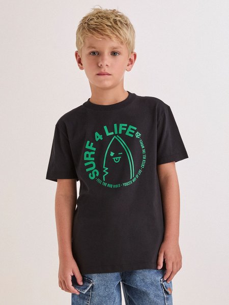 Camiseta Preta Surf for Life