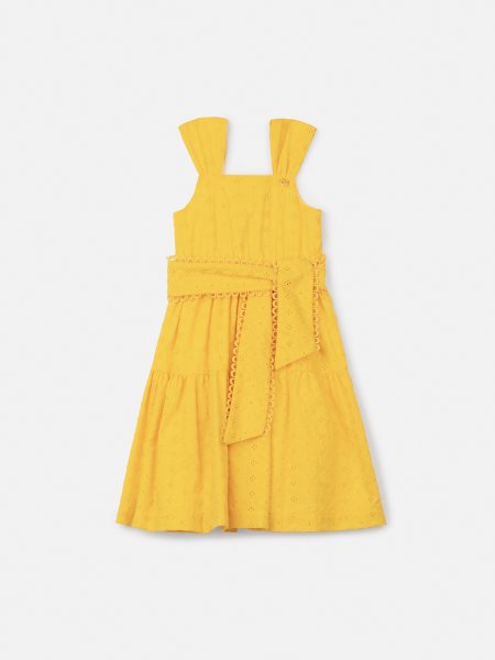 Vestido de Laise Amarelo com Laço