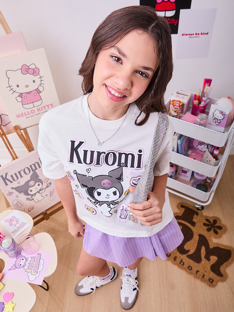 T-Shirt Off White da Kuromi