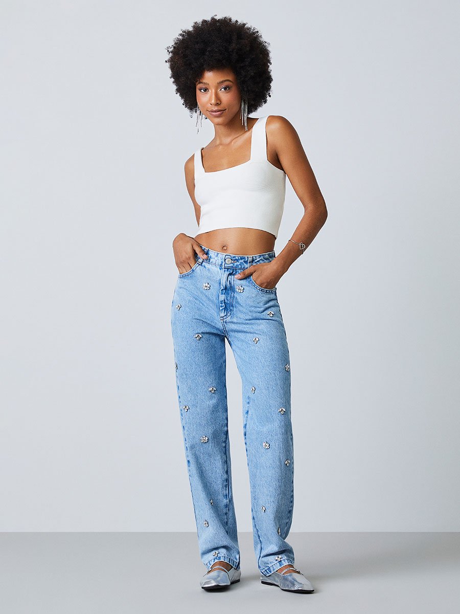 Cropped Off White de Tricot