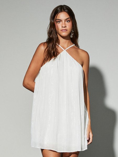 Vestido Off White de Chiffon