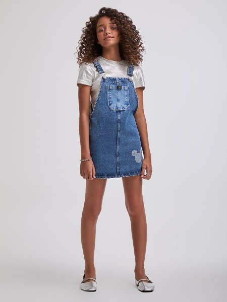 Salopete Jeans do Mickey com Strass