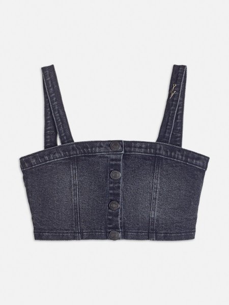 Cropped de Sarja Preto