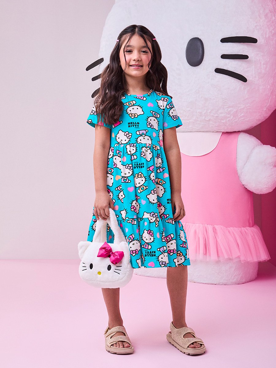 Vestido Azul da Hello Kitty Colors