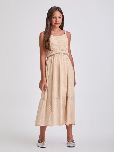 Vestido Nude de Chiffon