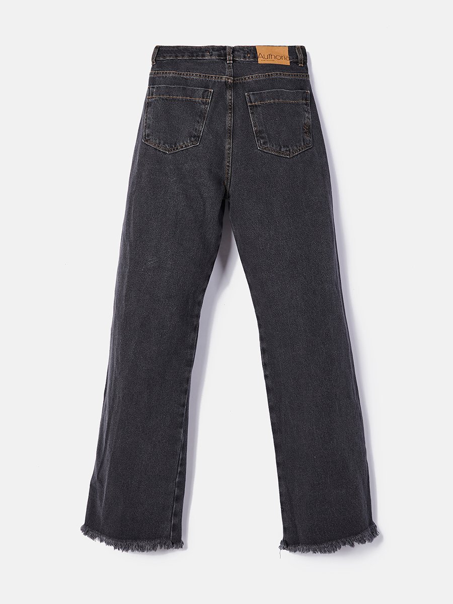 Calça Wide Jeans Black