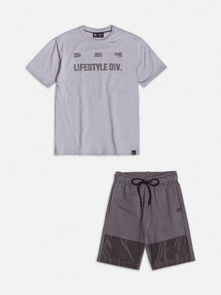 Conjunto Cinza com Estampa Lifestyle