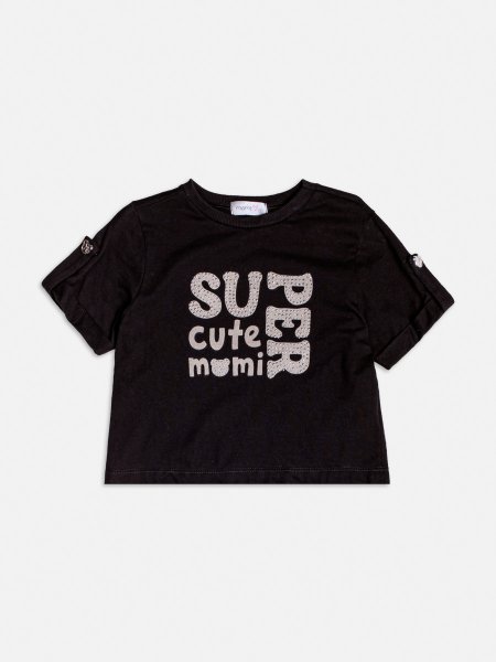 Blusa Preta com Martingale e Strass