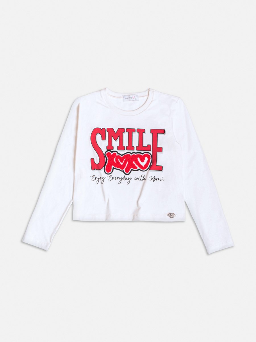 Blusa Off White Smile com Patch