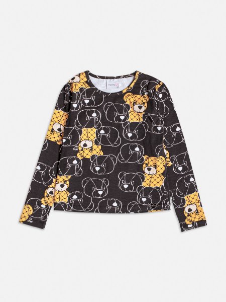 Blusa Preta com Ursinhos