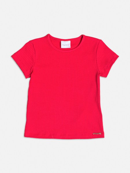 Blusa Vermelha Canelada Básica