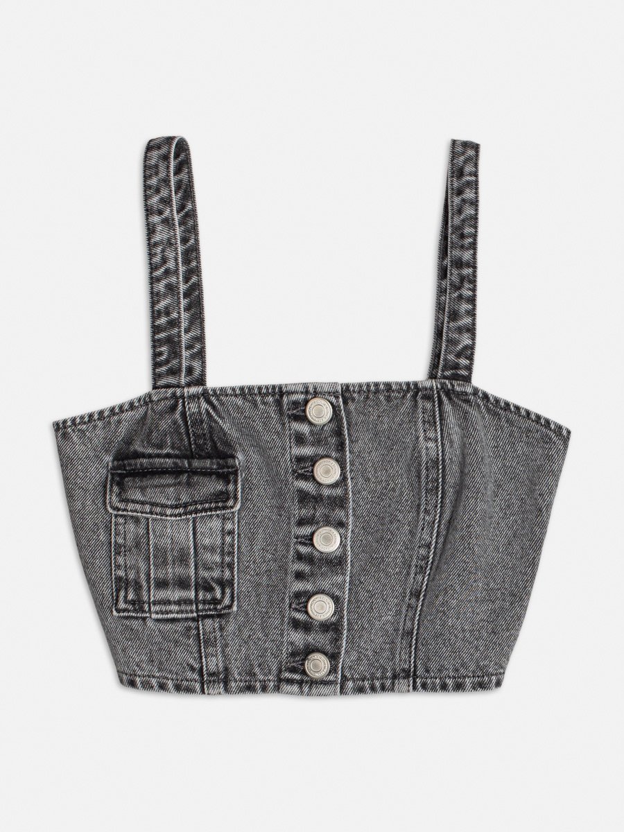 Cropped Jeans com Bolso