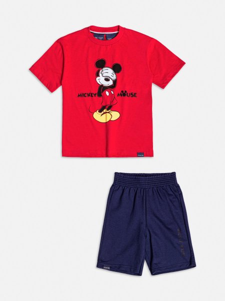 Conjunto Vermelho com Estampa do Mickey