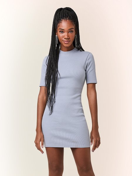 Vestido Cinza de Ribana com Decote Costas